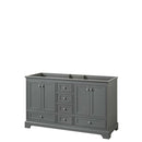 Deborah 60 Inch Double Bathroom Vanity in Dark Gray