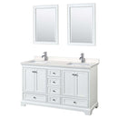 Deborah 60 Inch Double Bathroom Vanity in White - 12