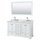 Deborah 60 Inch Double Bathroom Vanity in White - 45