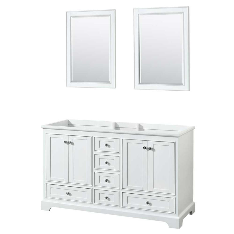 Deborah 60 Inch Double Bathroom Vanity in White - 2