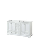 Deborah 60 Inch Double Bathroom Vanity in White