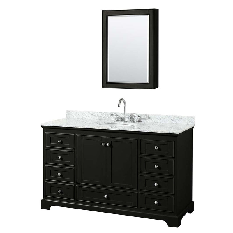 Deborah 60 Inch Single Bathroom Vanity in Dark Espresso - 25