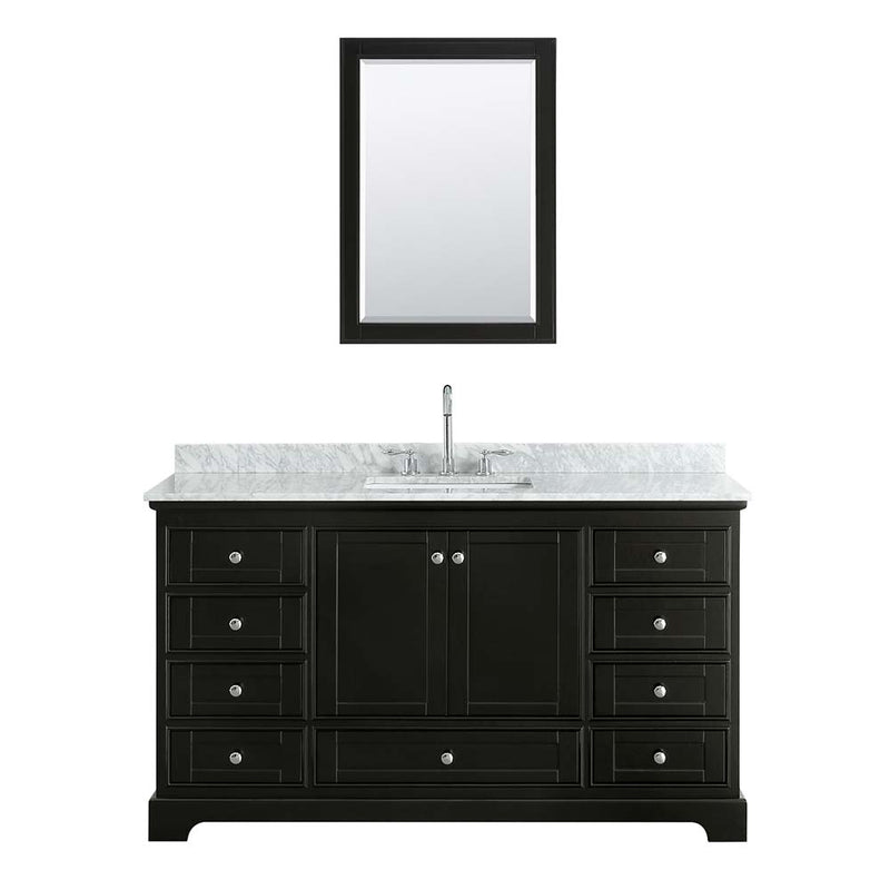 Deborah 60 Inch Single Bathroom Vanity in Dark Espresso - 39