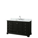 Deborah 60 Inch Single Bathroom Vanity in Dark Espresso - 30