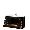 Deborah 60 Inch Single Bathroom Vanity in Dark Espresso - 43