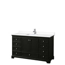 Deborah 60 Inch Single Bathroom Vanity in Dark Espresso - 42