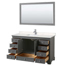 Deborah 60 Inch Single Bathroom Vanity in Dark Gray - 11