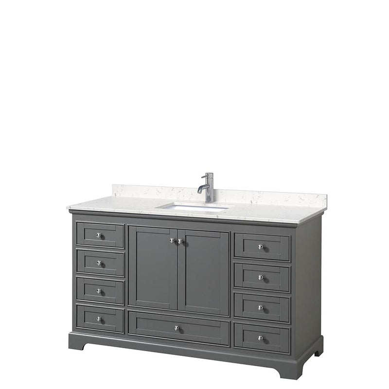 Deborah 60 Inch Single Bathroom Vanity in Dark Gray - 7