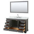 Deborah 60 Inch Single Bathroom Vanity in Dark Gray - 22