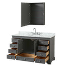 Deborah 60 Inch Single Bathroom Vanity in Dark Gray - 26