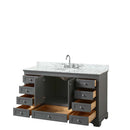 Deborah 60 Inch Single Bathroom Vanity in Dark Gray - 19