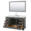 Deborah 60 Inch Single Bathroom Vanity in Dark Gray - 33