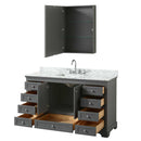 Deborah 60 Inch Single Bathroom Vanity in Dark Gray - 36