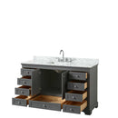 Deborah 60 Inch Single Bathroom Vanity in Dark Gray - 31