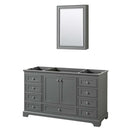 Deborah 60 Inch Single Bathroom Vanity in Dark Gray - 4