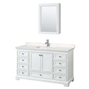 Deborah 60 Inch Single Bathroom Vanity in White - 14