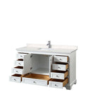 Deborah 60 Inch Single Bathroom Vanity in White - 8