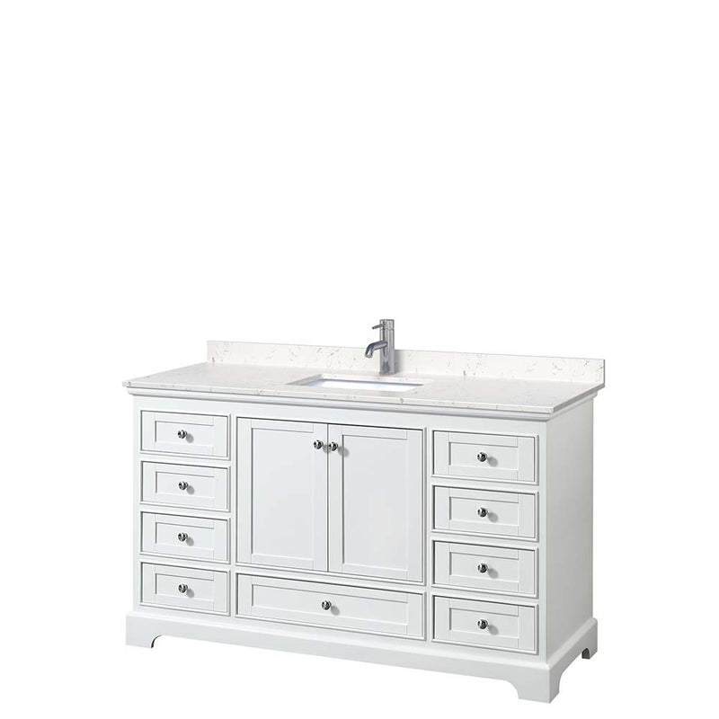 Deborah 60 Inch Single Bathroom Vanity in White - 7