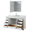 Deborah 60 Inch Single Bathroom Vanity in White - 26
