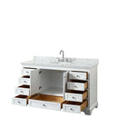 Deborah 60 Inch Single Bathroom Vanity in White - 19