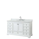 Deborah 60 Inch Single Bathroom Vanity in White - 18