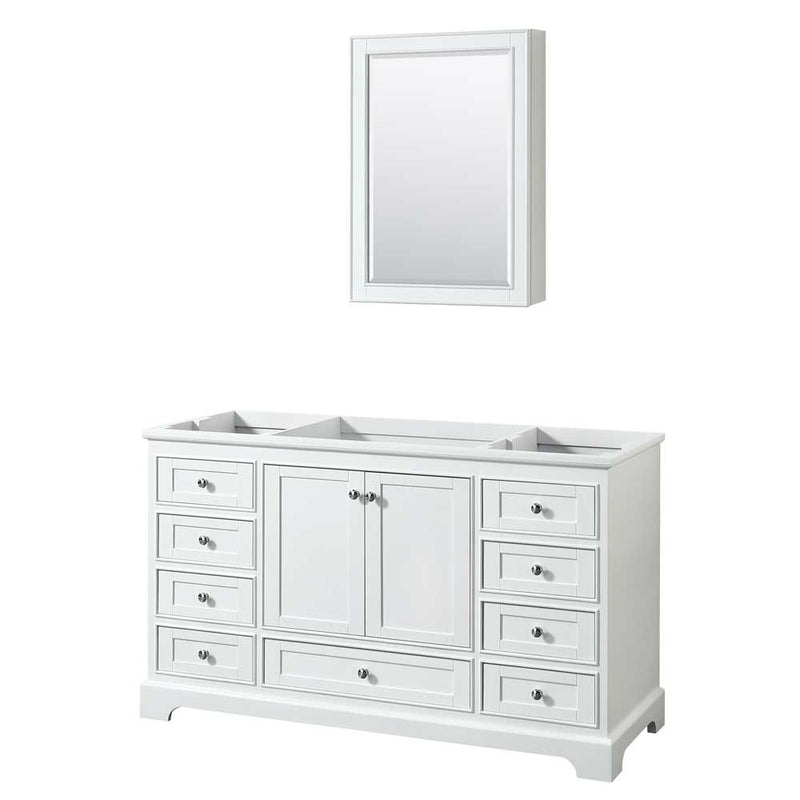 Deborah 60 Inch Single Bathroom Vanity in White - 4