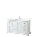 Deborah 60 Inch Single Bathroom Vanity in White - 39