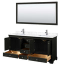 Deborah 72 Inch Double Bathroom Vanity in Dark Espresso - 17