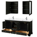 Deborah 72 Inch Double Bathroom Vanity in Dark Espresso - 21