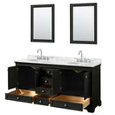 Deborah 72 Inch Double Bathroom Vanity in Dark Espresso - 43