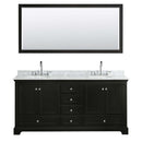 Deborah 72 Inch Double Bathroom Vanity in Dark Espresso - 48