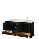 Deborah 72 Inch Double Bathroom Vanity in Dark Espresso - 40