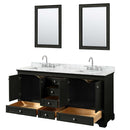 Deborah 72 Inch Double Bathroom Vanity in Dark Espresso - 59