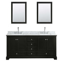 Deborah 72 Inch Double Bathroom Vanity in Dark Espresso - 68