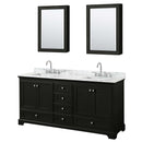 Deborah 72 Inch Double Bathroom Vanity in Dark Espresso - 66
