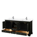 Deborah 72 Inch Double Bathroom Vanity in Dark Espresso - 72
