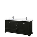 Deborah 72 Inch Double Bathroom Vanity in Dark Espresso - 71