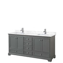 Deborah 72 Inch Double Bathroom Vanity in Dark Gray - 9