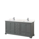 Deborah 72 Inch Double Bathroom Vanity in Dark Gray - 24