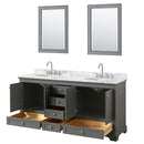 Deborah 72 Inch Double Bathroom Vanity in Dark Gray - 43