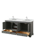 Deborah 72 Inch Double Bathroom Vanity in Dark Gray - 40