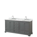 Deborah 72 Inch Double Bathroom Vanity in Dark Gray - 39