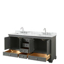 Deborah 72 Inch Double Bathroom Vanity in Dark Gray - 55