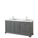 Deborah 72 Inch Double Bathroom Vanity in Dark Gray - 54