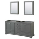 Deborah 72 Inch Double Bathroom Vanity in Dark Gray - 6