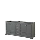 Deborah 72 Inch Double Bathroom Vanity in Dark Gray