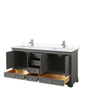 Deborah 72 Inch Double Bathroom Vanity in Dark Gray - 67