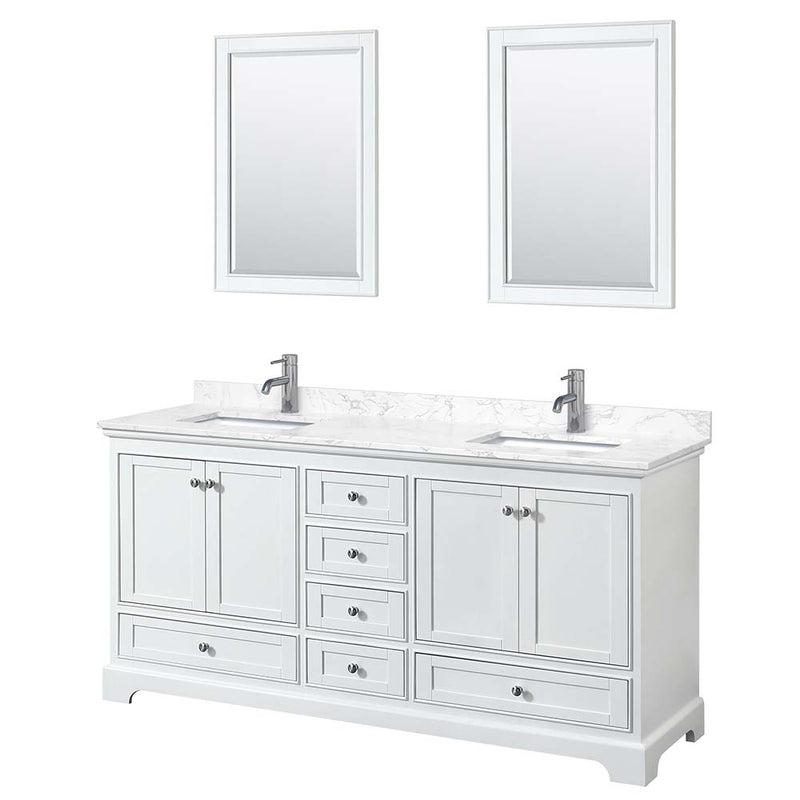 Deborah 72 Inch Double Bathroom Vanity in White - 12