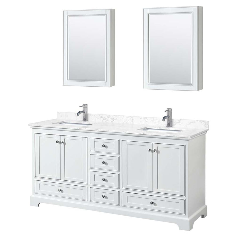 Deborah 72 Inch Double Bathroom Vanity in White - 20
