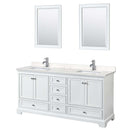 Deborah 72 Inch Double Bathroom Vanity in White - 27